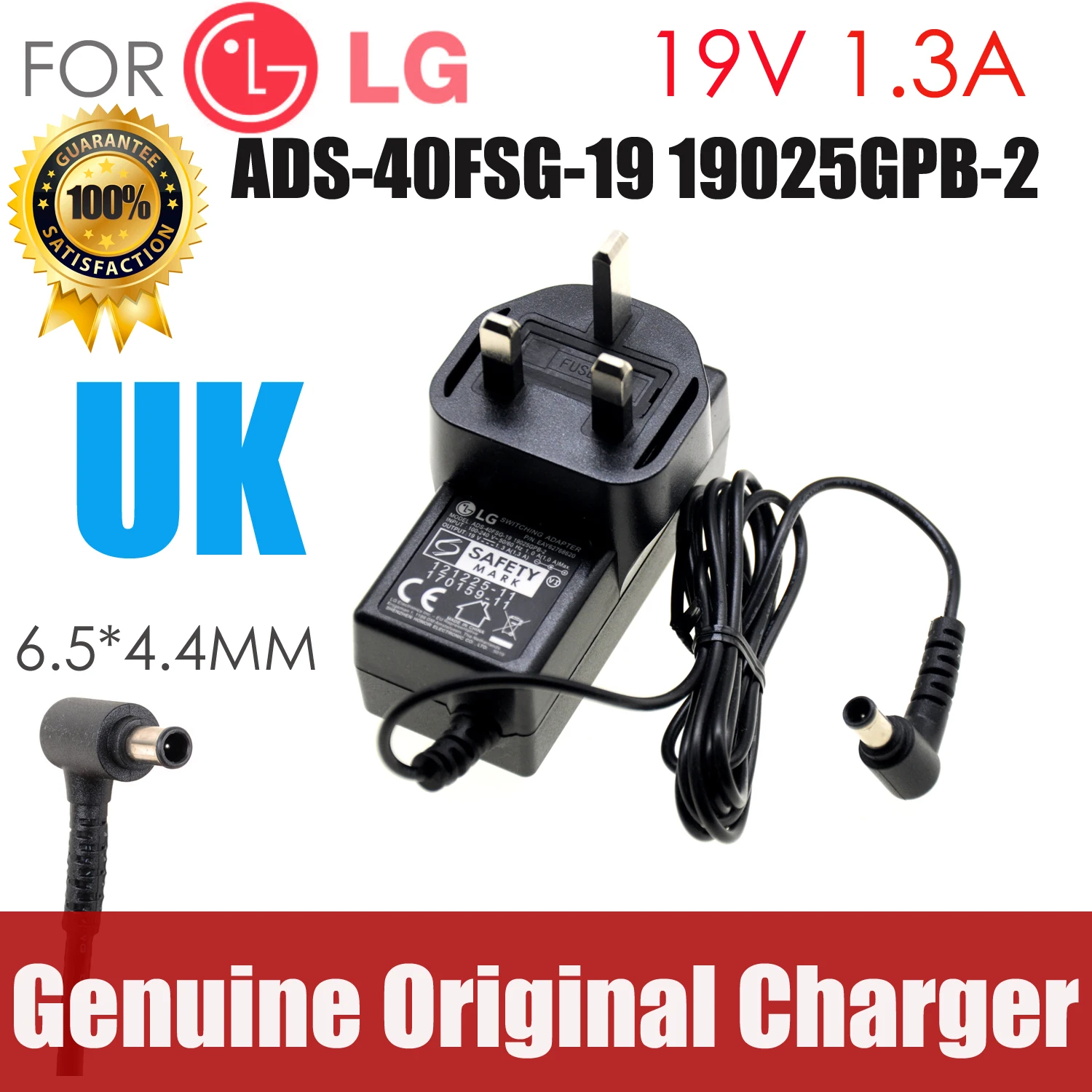 new Original FOR LG 19V 1.3A ADS-40FSG-19 19025GPB-2 AC adapter Power supply Charger cord
new Original FOR LG 19V 1.3A ADS-40FSG-19 19025GPB-2 AC adapter Power supply Charger cord
