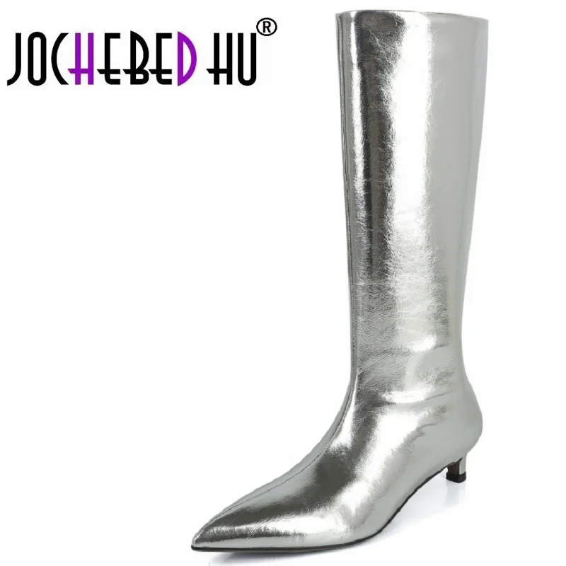 【JOCHEBED HU】Women Knee High Boots Genuine Leather High Quality Thin High Heel Boots Pointed Toe Chunky Boots
【JOCHEBED HU】Women Knee High Boots Genuine Leather High Quality Thin High Heel Boots Pointed Toe Chunky Boots