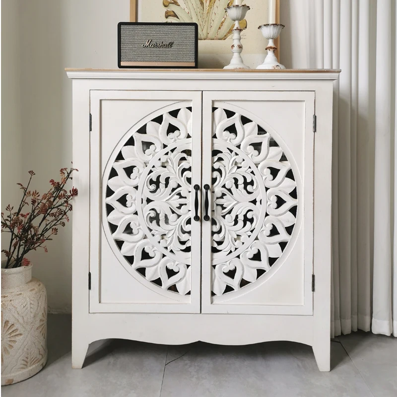Country style retro solid wood carving porch dining side cabinet, short cabinet, shoe cabinet, storage cabinet, side cabinet
Country style retro solid wood carving porch dining side cabinet, short cabinet, shoe cabinet, storage cabinet, side cabinet