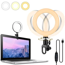 Ring Light LED Lamp Lighting With Clip On Laptop Computer For Video Conference Zoom Webcam Chat Live Streaming Youtube Ring Light LED Lamp Lighting With Clip On Laptop Computer For Video Conference Zoom Webcam Chat Live Streaming Youtube