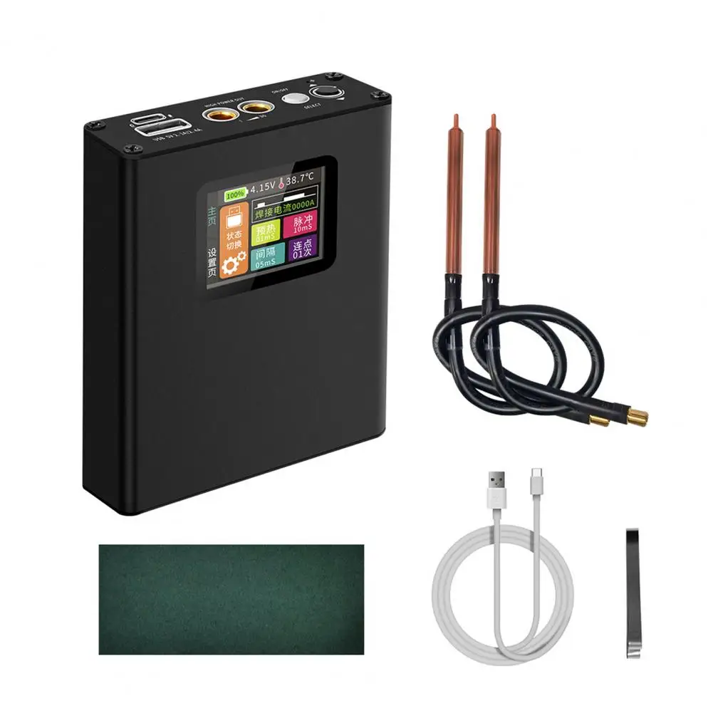 1 Set Spot Welder LCD Screen Battery-operated One-Key Start Over-current Protection Self-inspection Function Digital Display Spo
1 Set Spot Welder LCD Screen Battery-operated One-Key Start Over-current Protection Self-inspection Function Digital Display Spo