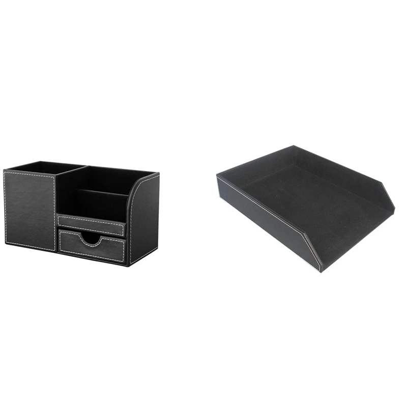 1 Pcs PU Leather Multi-Function Desk Stationery Organizer Storage Box & 1 Pcs PU Leather Collection Letter Tray
1 Pcs PU Leather Multi-Function Desk Stationery Organizer Storage Box & 1 Pcs PU Leather Collection Letter Tray