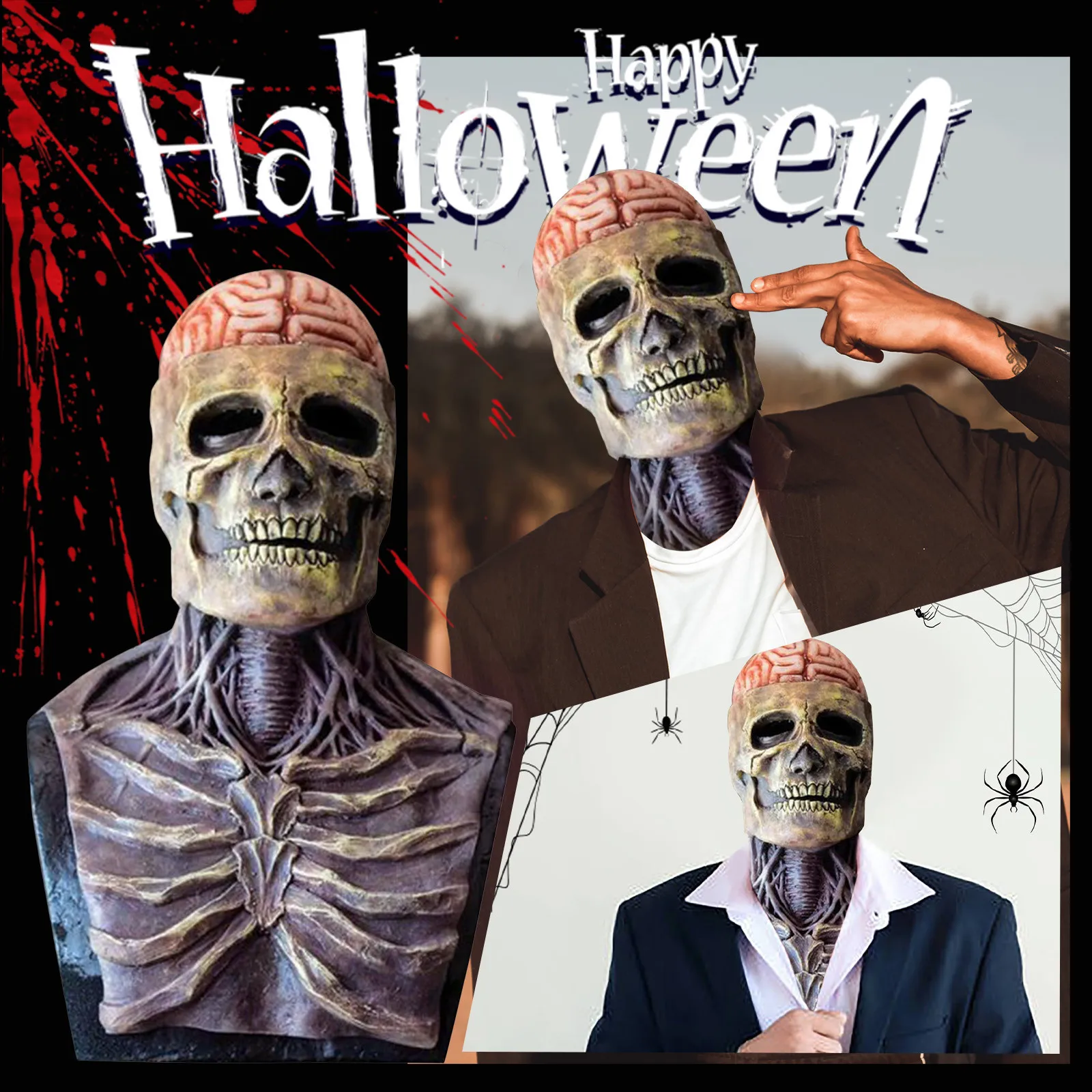 Mask Halloween Horror Skeleton Mask Demon Zombie Skeleton Independent Station Holiday Party Performance Costume
Mask Halloween Horror Skeleton Mask Demon Zombie Skeleton Independent Station Holiday Party Performance Costume