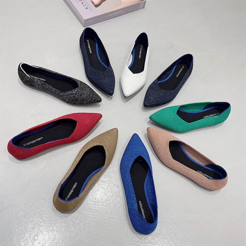 Женские плетеные туфли Мэгги Уокер, Повседневная весенняя обувь на мягкой плоской подошве с острым носком и закрытым носком, размер 35 ~ 40 
Женские плетеные туфли Мэгги Уокер, Повседневная весенняя обувь на мягкой плоской подошве с острым носком и закрытым носком, размер 35 ~ 40