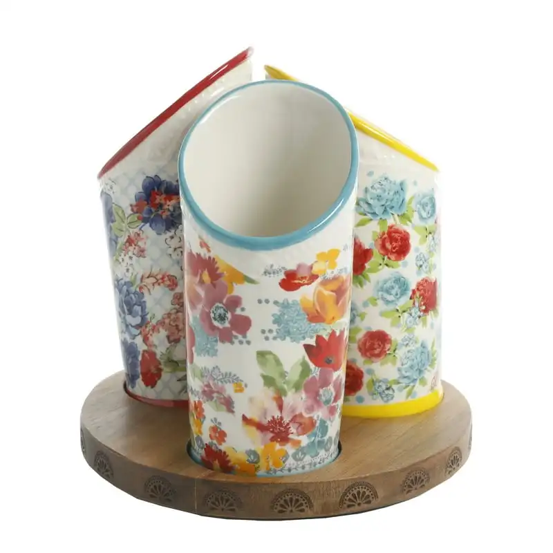 Medley 3-Compartment Ceramic Utensil Holder Empanadas maker Dough pressing tool Taco holder Crepe maker Taco holder stand set To
Medley 3-Compartment Ceramic Utensil Holder Empanadas maker Dough pressing tool Taco holder Crepe maker Taco holder stand set To