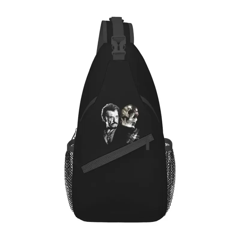 Cool Johnny Hallyday Sling Bag for Cycling Camping Men France Rock Singer Crossbody Chest Backpack Shoulder Daypack 
Cool Johnny Hallyday Sling Bag for Cycling Camping Men France Rock Singer Crossbody Chest Backpack Shoulder Daypack