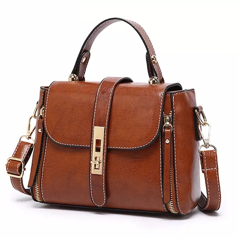 Vintage Crossbody Bags For Women Tote Bags 2022 Waxing Handbags Tassel Handle bag Double zipper design Leather bag
Vintage Crossbody Bags For Women Tote Bags 2022 Waxing Handbags Tassel Handle bag Double zipper design Leather bag