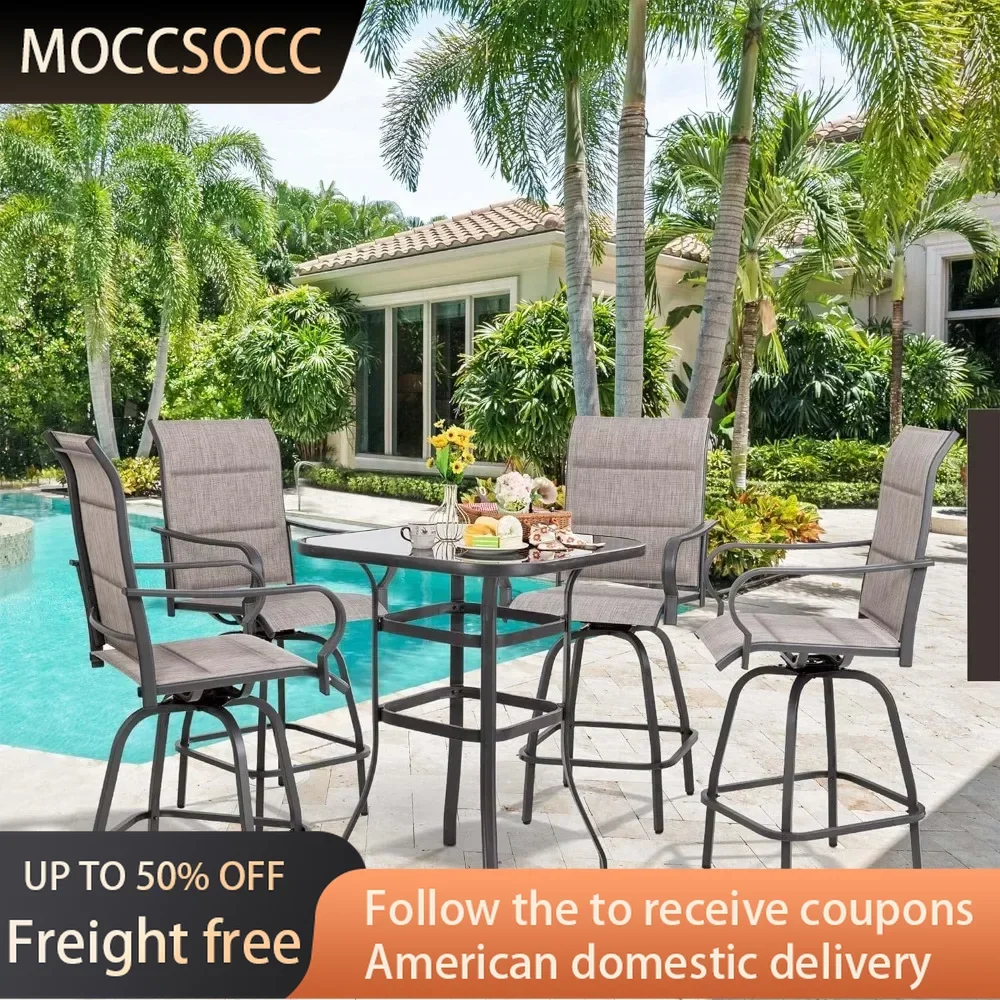 5 Piece Patio Swivel Bar Set Garden Sets Furniture Balcony Outdoor Table Set Gray Freight Free Complete Garden Salon Camping
5 Piece Patio Swivel Bar Set Garden Sets Furniture Balcony Outdoor Table Set Gray Freight Free Complete Garden Salon Camping