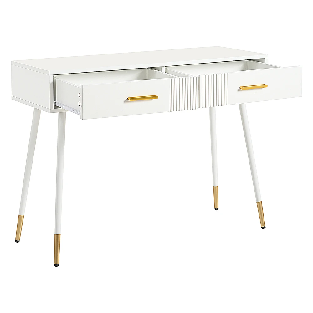 KOMHTOM Desk with 2 drawers and metal feet white S67fde5deb99c477bb1daa818d7c4a617O
