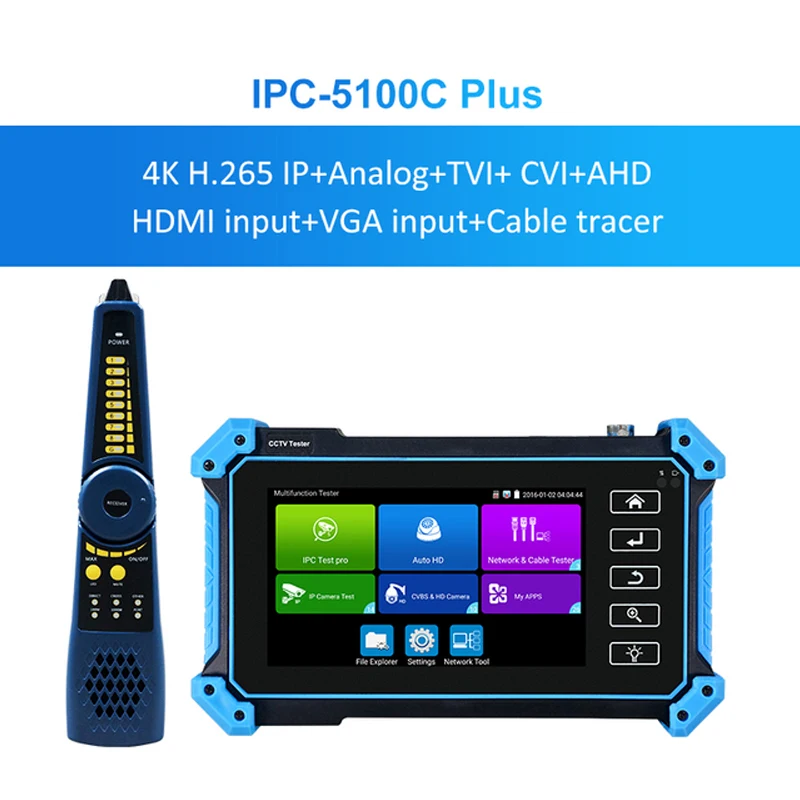 CCTV тестер монитор IPC5000 IPC5200C Icamera тестер с портом poe 8MP AHD TVI CVI SDI кабель трассировщик RJ45 кабель TDR тест быстрый инструмент ONVIF
CCTV тестер монитор IPC5000 IPC5200C Icamera тестер с портом poe 8MP AHD TVI CVI SDI кабель трассировщик RJ45 кабель TDR тест быстрый инструмент ONVIF