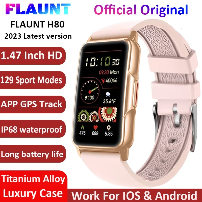 

Smart Watch 2023 Women Sports Fitness Track 1.47 Inch Mini Bracelet Heart Rate Lood Oxygen Monitoring IP68 Waterproof Smartwatch