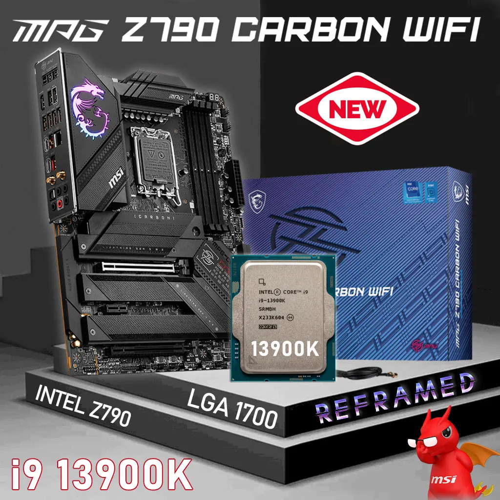 MSI MPG Z790 CARBON WIFI DDR5 Motherboard DDR5 Intel Z790 Mainboard Kit 13900K M.2 128GB Intel 13th Gen i9 Processor Kit New ATX
MSI MPG Z790 CARBON WIFI DDR5 Motherboard DDR5 Intel Z790 Mainboard Kit 13900K M.2 128GB Intel 13th Gen i9 Processor Kit New ATX