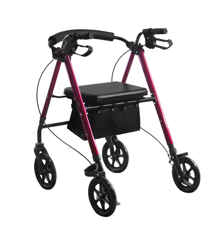 

Best Selling Durable Shopping Carts Folding Rollator Walker Euro Style Adult Walker Rollator For Elderly