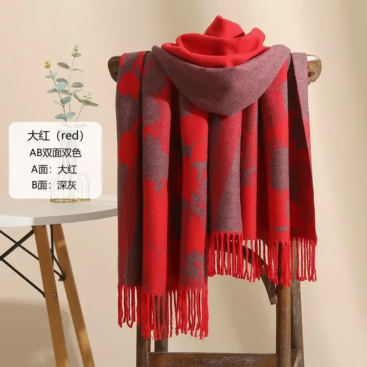 

Winter Cashmere Scarves for Women Long Shawls and Wraps Soft Warm Scarf Printing Fashion Casual Style Pashmina Scarfs T842