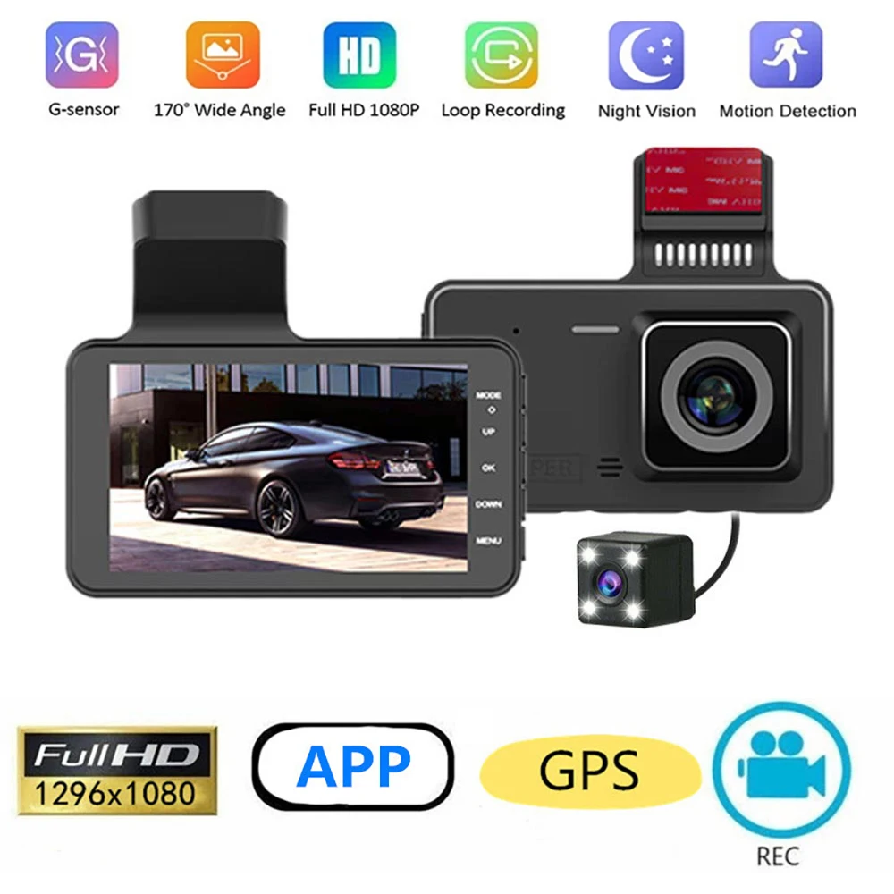 

Автомобильный видеорегистратор WiFi Full HD 1080P, видеорегистратор с камерой заднего вида, Автомобильный видеорегистратор с ночным видением, Автомобильный видеорегистратор, GPS-регистратор, автомобильные аксессуары