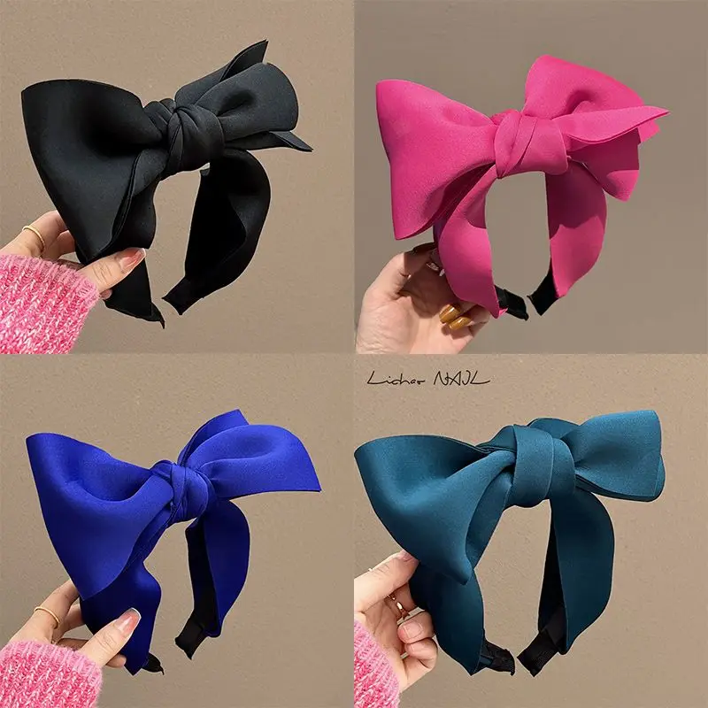 

Y2K Bow Headbands Women Hairbands Korea Hair Accessories Hair Bows Flower Ribbon Head Wrap Hair Band kawaii Girl Friend Gifts