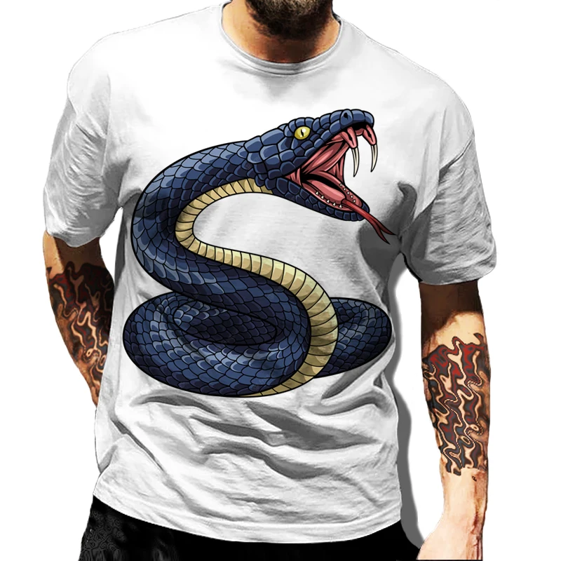 Men's White T-shirt Animal Snake Graphic Short Sleeve Personalized Casual T shirts Loose Versatile Clothing Top O-Neck Sweatshir
Men's White T-shirt Animal Snake Graphic Short Sleeve Personalized Casual T shirts Loose Versatile Clothing Top O-Neck Sweatshir