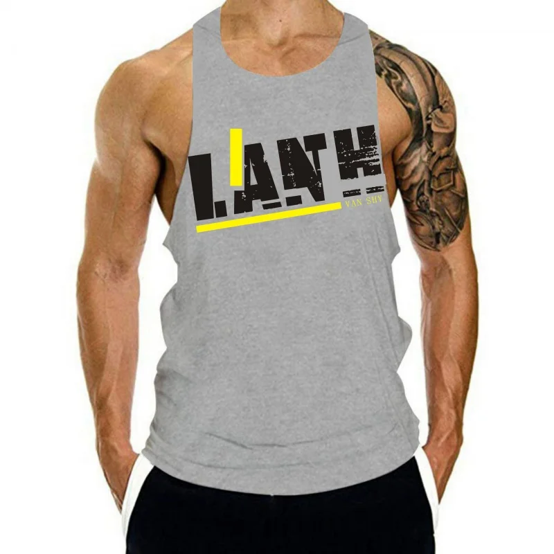 

Men's Fitness Vest Slim Fit Sports Quick-Drying Top Workout Clothes Muscle Training Sleeveless T-shirt Men GD-CT