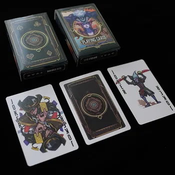 게임 LOL 리그 오브 레전드 카드 플레잉 캐릭터 징크스 에즈리얼 가렌 코스프레 포커 카드 파티 보드 게임 소품 컬렉션 선물