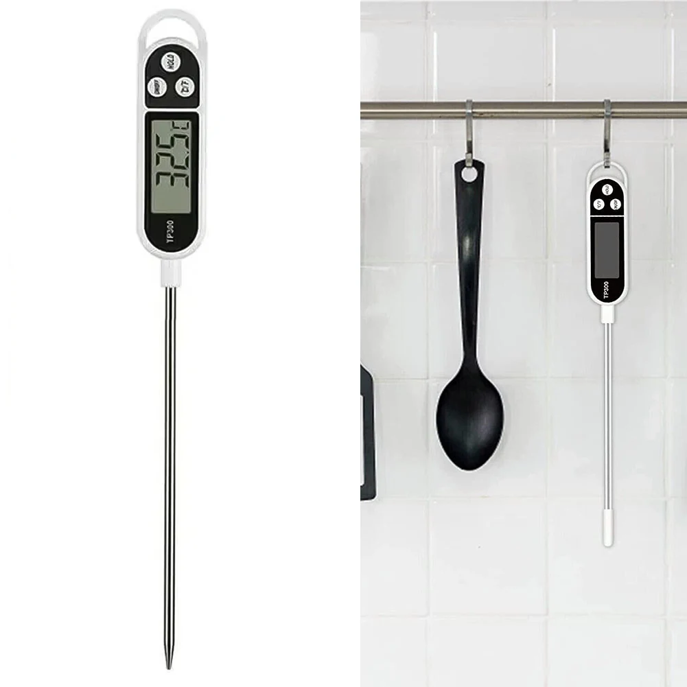 

Reliable Food Thermometer Probe for Kitchen Cooking BBQ Turkey Meat Milk Hygienic Stainless Steel Clear Display