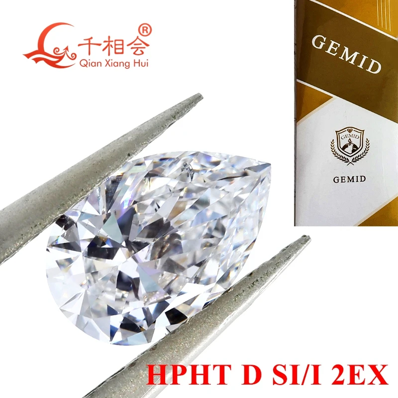 D E color 0.8ct -1ct pear shape SI1 clarity HPHT created diamond GEMID certificated lab grown diamond loose stone
D E color 0.8ct -1ct pear shape SI1 clarity HPHT created diamond GEMID certificated lab grown diamond loose stone