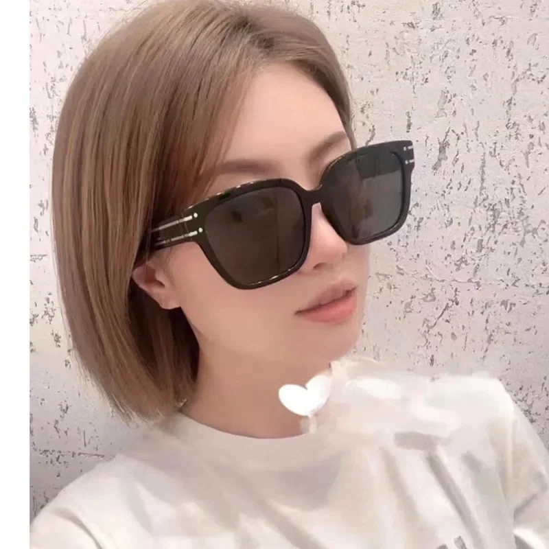 

Luxury rectangular sunglasses, female brand designer, acetate frame gradient lens, classic women's men's fashion glasses UV400