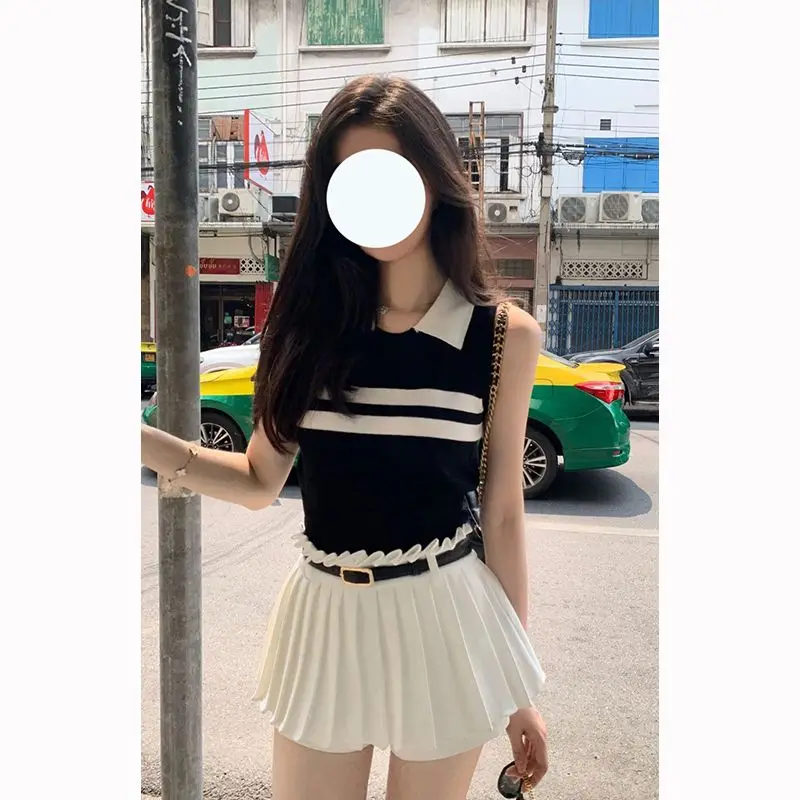 Two-piece / Single Ins Korean Trend Niche Undershirt Top + Short Pleated Half-body Skirt Summer Suit Female
Two-piece / Single Ins Korean Trend Niche Undershirt Top + Short Pleated Half-body Skirt Summer Suit Female