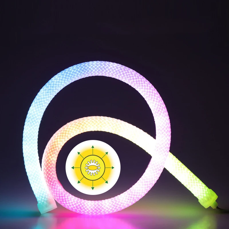 DC 5V WS2812B WS2811 Neon Led Strip Light RGB 360° Round Reticulate Pattern Ambilight TV 50Leds/m Flexible Silicone Tape IP67
DC 5V WS2812B WS2811 Neon Led Strip Light RGB 360° Round Reticulate Pattern Ambilight TV 50Leds/m Flexible Silicone Tape IP67