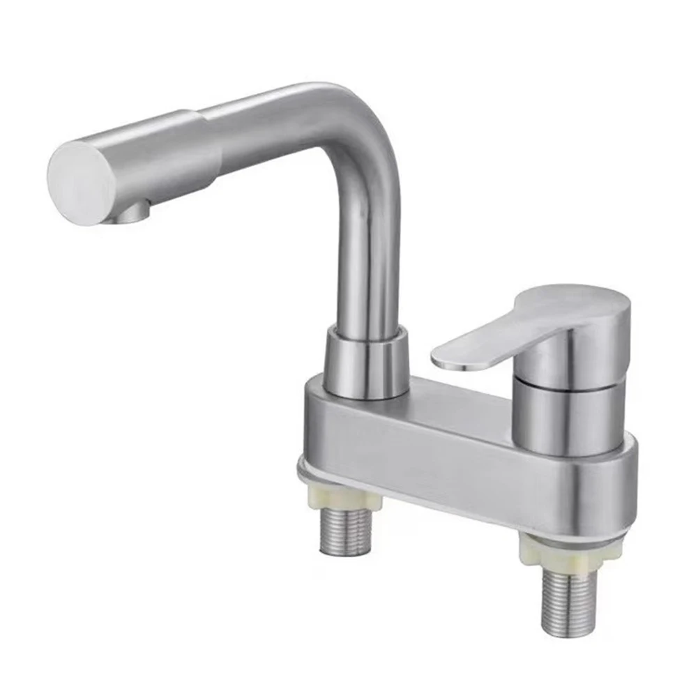 304 Stainless Steel Basin Faucet Sink Faucet Tap Cold And Hot Mixer Tap Single Handle 2 Holes Ceramic Valve Bathroom Accessories
304 Stainless Steel Basin Faucet Sink Faucet Tap Cold And Hot Mixer Tap Single Handle 2 Holes Ceramic Valve Bathroom Accessories