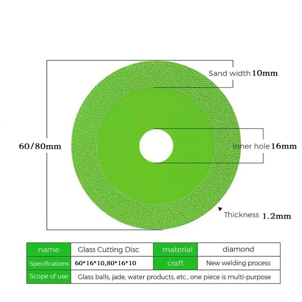 2PCS 60/80mm Glass Metal Cutting Disc Marble Saw Blade Green Ceramic Tile Polishing Grinding Accessories Metal Cutter Tools
2PCS 60/80mm Glass Metal Cutting Disc Marble Saw Blade Green Ceramic Tile Polishing Grinding Accessories Metal Cutter Tools