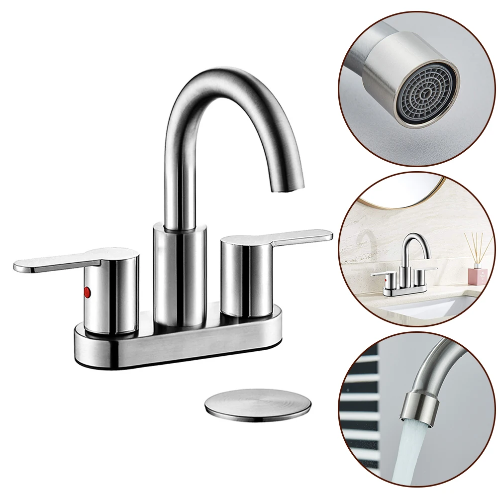 1pc Faucet Brushed Nickel Centerset Bathroom Sink Faucet 2 Handle Vanity Mixer With Drain Bathroom Fixture Home Improvement
1pc Faucet Brushed Nickel Centerset Bathroom Sink Faucet 2 Handle Vanity Mixer With Drain Bathroom Fixture Home Improvement