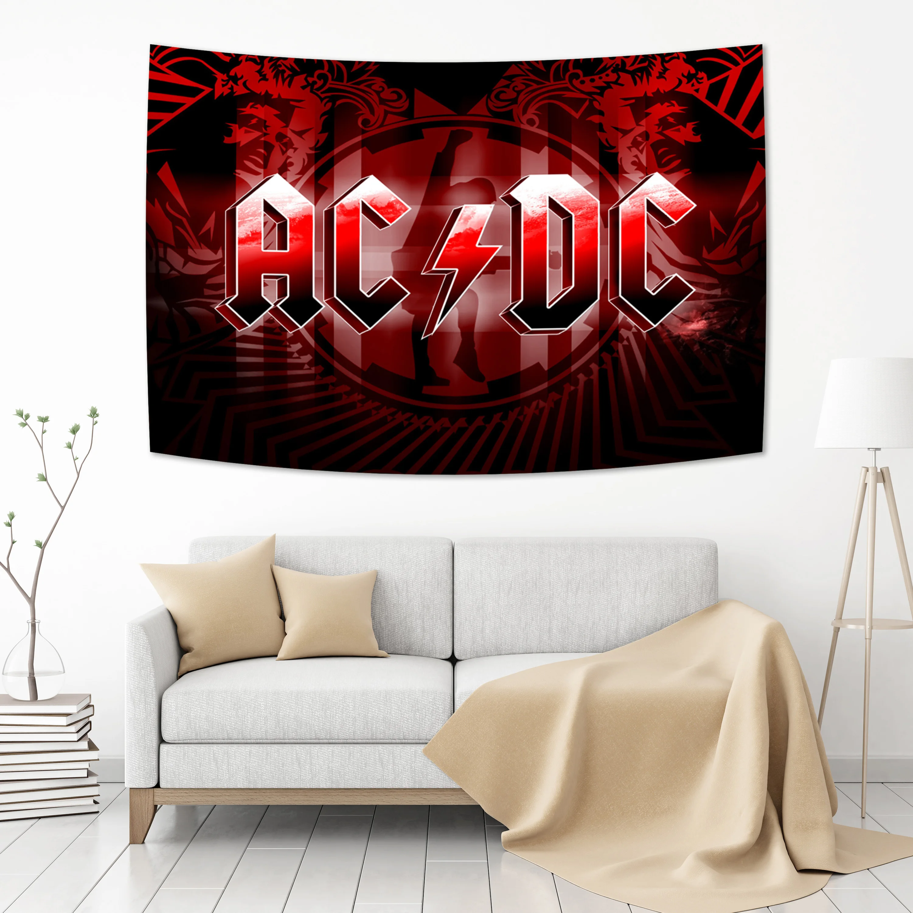 

AC//DC Band Tapestry Art Decoration Bedroom Wall Hanging Room Decor Aesthetic Custom Tapestries Headboards Home Decorative