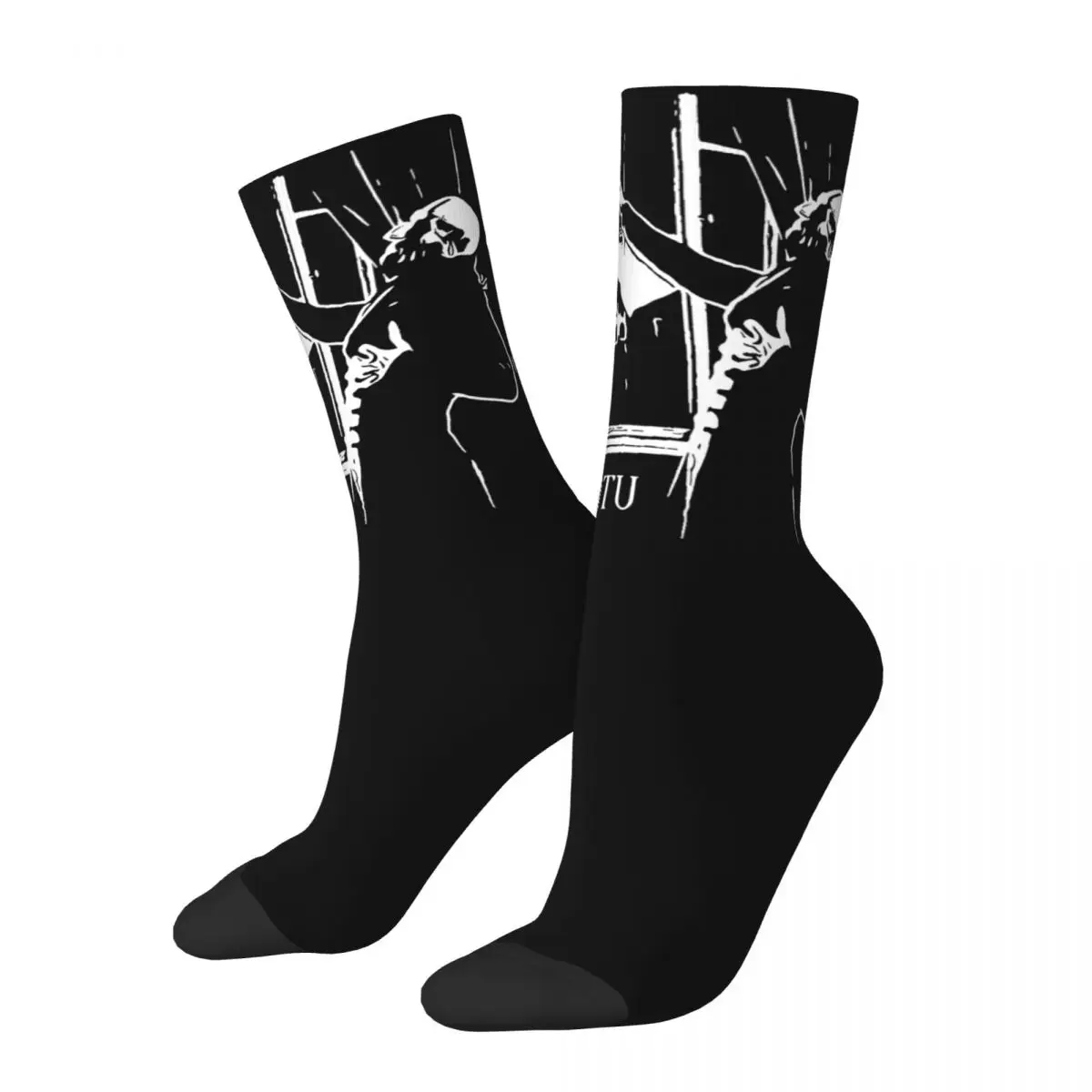 

Носки Nosferatu для мужчин и женщин, забавные носки счастливого ужаса в стиле Харадзюку, на весну, лето, осень, зиму, подарочные чулки
