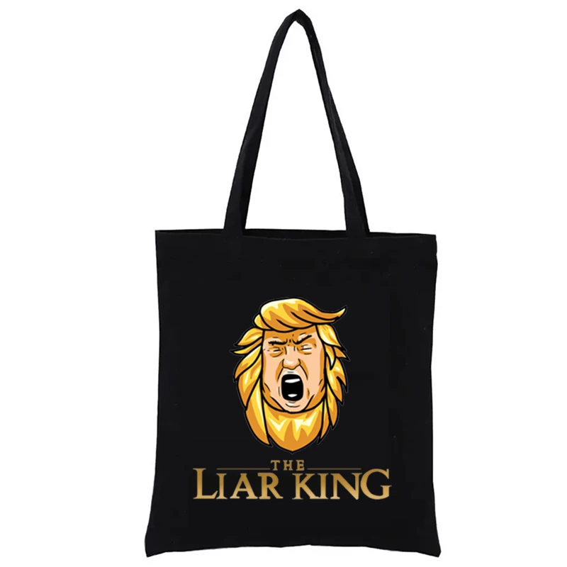 

Donald Trump Eco Bags Graphic Printed Tote Bag Women's Handbags For Women Totebag Shopper Fashion Funny Casual Totes Shopping