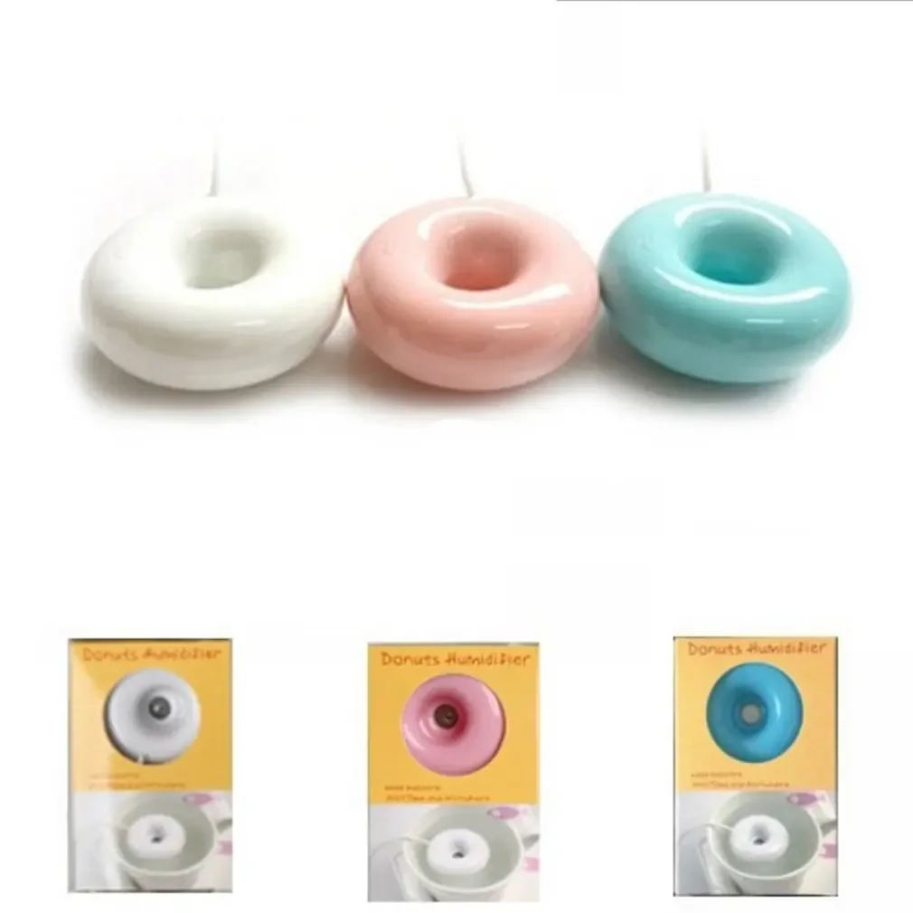 

500mA Doughnut Humidifier Mini Portable Donuts Negative Ion Humidifier USB Air Humidifier Purifier Aroma Diffuser Steam for Home