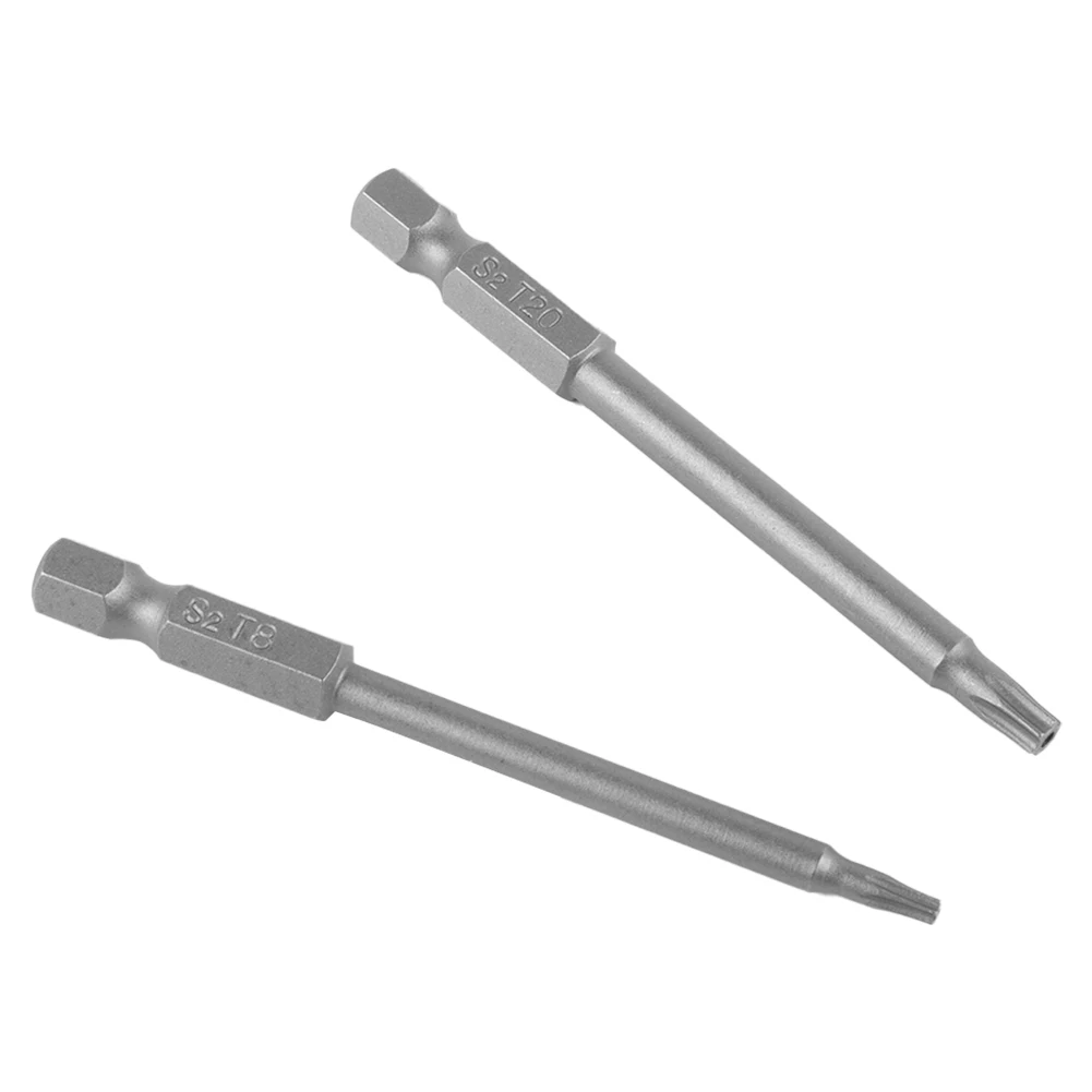 Magnetic Torx Screwdriver Bit Electric Drill Grey T6 T8 T10 T15 T20 6.35mm (1/4Inch) 75mm / 2.95Inch Alloy Steel
Magnetic Torx Screwdriver Bit Electric Drill Grey T6 T8 T10 T15 T20 6.35mm (1/4Inch) 75mm / 2.95Inch Alloy Steel