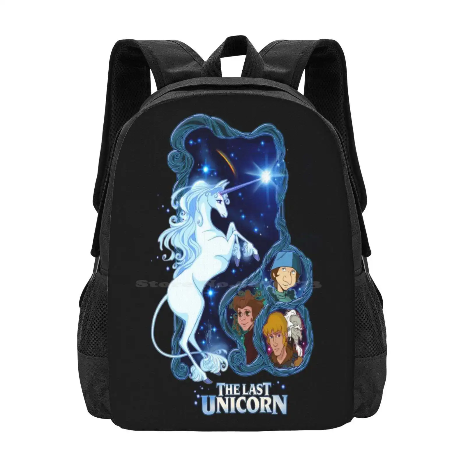 

The Last Unicorn 3D Print Design Backpack Student Bag The Last Unicorn Das Letzte Einhorn Fantasy Amalthea Schmendrick Lir