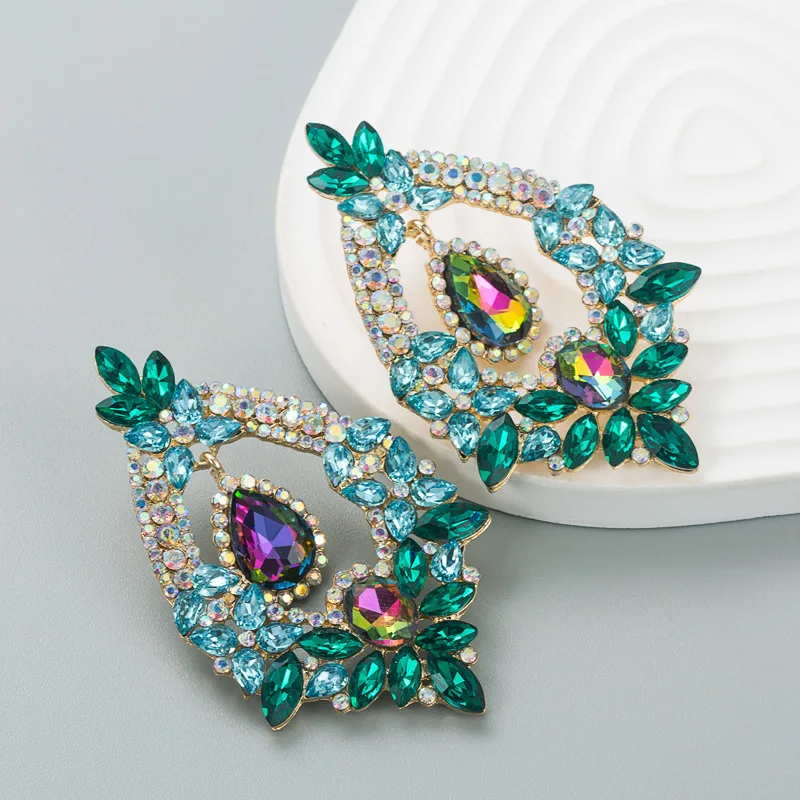 Luxury New Exaggerated Multicolor Shiny Green Big Deep Blue Unusual Long Drop Dangle Earrings For Woman Wedding Jewelry
Luxury New Exaggerated Multicolor Shiny Green Big Deep Blue Unusual Long Drop Dangle Earrings For Woman Wedding Jewelry