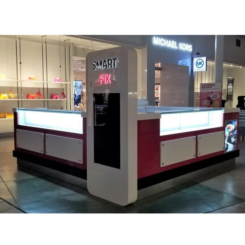 

Custom, high grade mobile phone supplies showcase cell phone repair store display counter mobile phone kiosk display