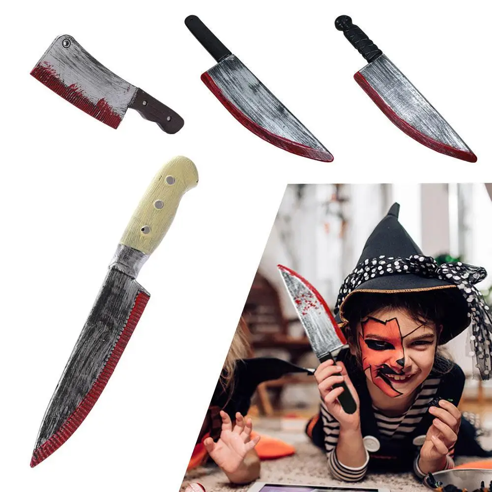 Halloween Faked Bloody Sharp Knife Kids Toys DIY Horror Cosplay Props Simulated Plastic Kitchen Knife Party Supplies
Halloween Faked Bloody Sharp Knife Kids Toys DIY Horror Cosplay Props Simulated Plastic Kitchen Knife Party Supplies