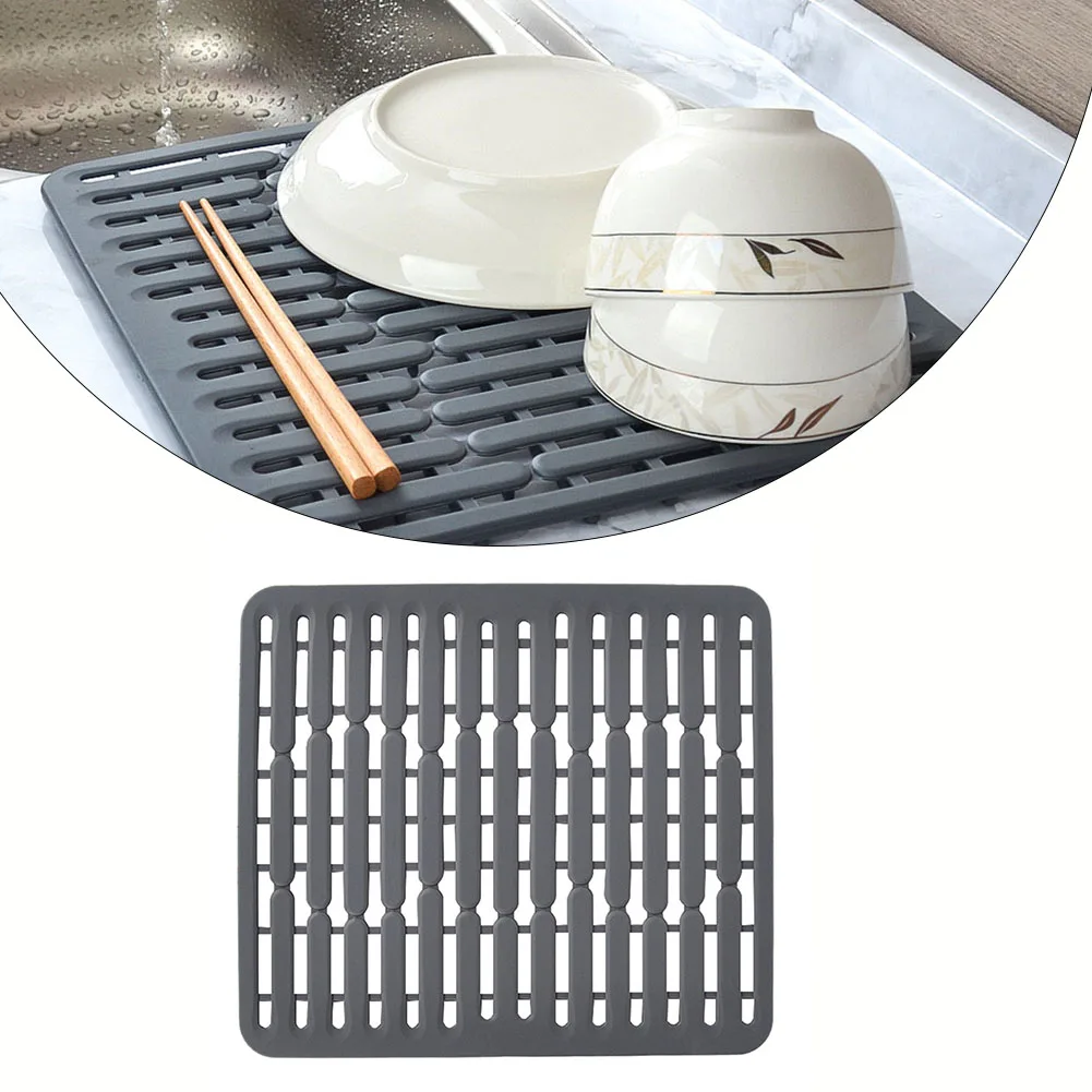 Drying Mat Silicone Hollow Draining Insulation Pad Kitchen Bar Sink Drain Mat Fruit Vegetable Dish Cutlery Drain Rack Tray
Drying Mat Silicone Hollow Draining Insulation Pad Kitchen Bar Sink Drain Mat Fruit Vegetable Dish Cutlery Drain Rack Tray