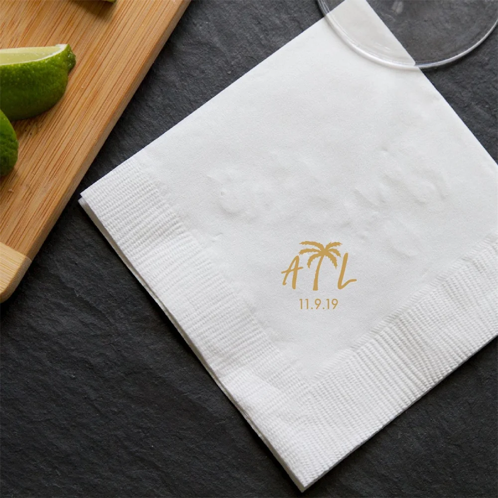 50pcs Palm Tree Wedding Napkins, Rehearsal Dinner, Engagement Party, Custom Destination Wedding Napkins - Tropical Wedding
50pcs Palm Tree Wedding Napkins, Rehearsal Dinner, Engagement Party, Custom Destination Wedding Napkins - Tropical Wedding
