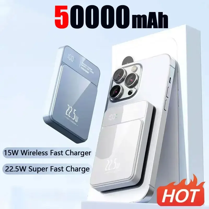 50000mah Magnetic Power Bank 22.5W Qi Wireless Charger Powerbank For Iphone 15 14 13 Samsung Huawei Xiaomi Super Fast Charging
50000mah Magnetic Power Bank 22.5W Qi Wireless Charger Powerbank For Iphone 15 14 13 Samsung Huawei Xiaomi Super Fast Charging