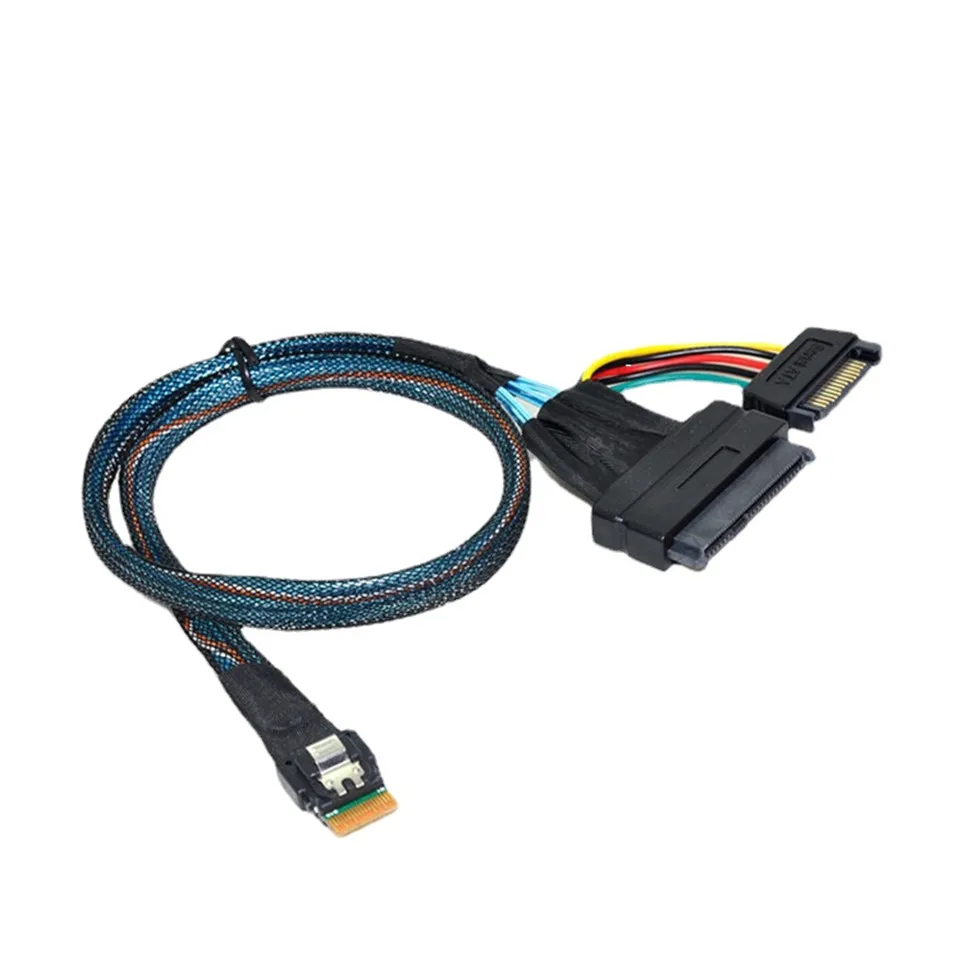 U.2 U2 SFF-8639 to Slimline SFF-8654 4i NVME PCIe SSD Cable for Mainboard SSD 750 p3600 p3700 M.2
U.2 U2 SFF-8639 to Slimline SFF-8654 4i NVME PCIe SSD Cable for Mainboard SSD 750 p3600 p3700 M.2