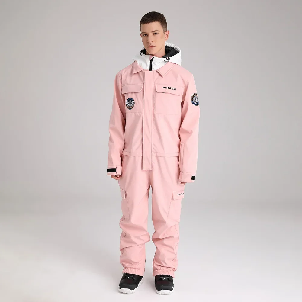 Unisex Hooded Skiing Snowboard Jumpsuit