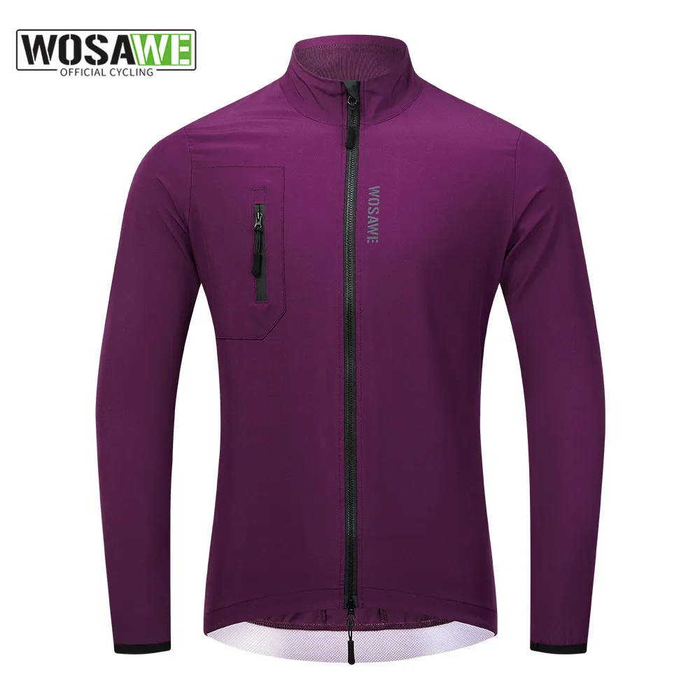 

Мужская велосипедная куртка WOSAWE, спортивная водонепроницаемая быстросохнущая ветровка для бега, Солнцезащитная велосипедная одежда