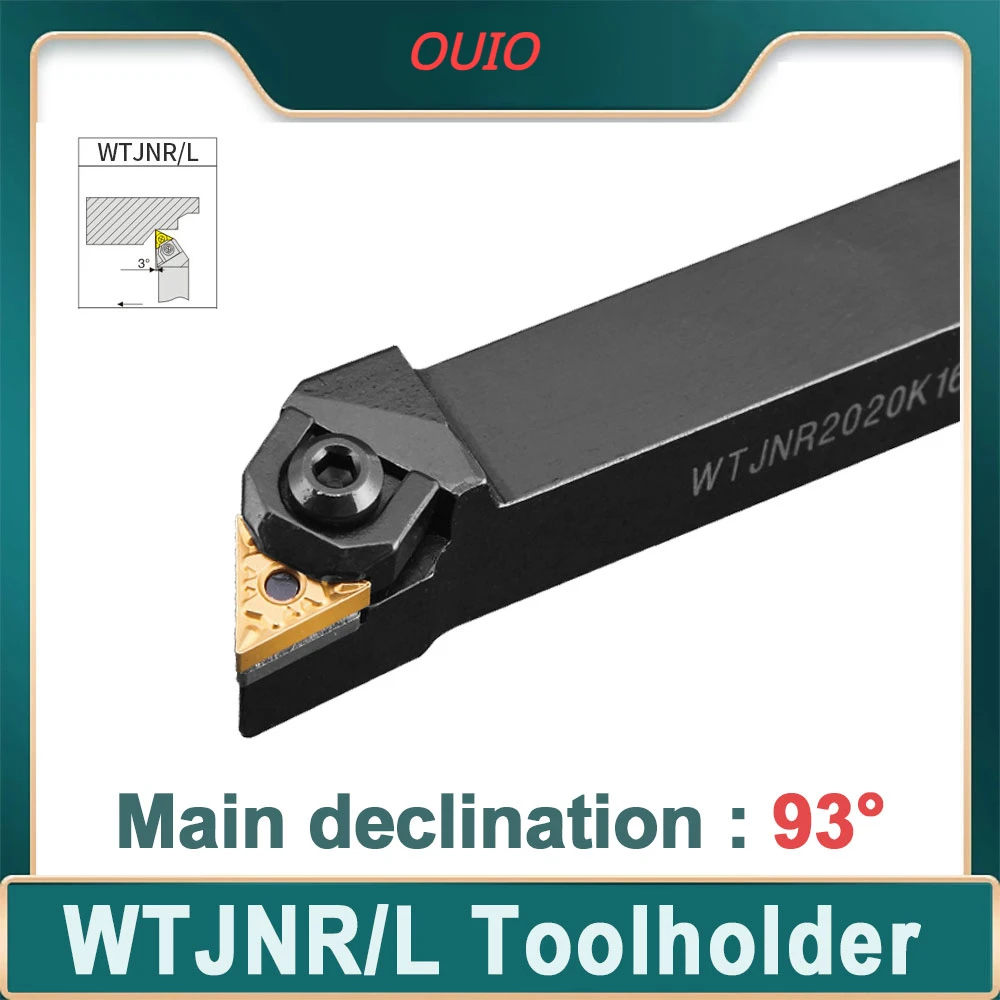

OUIO 1pc WTJNR2020K16 WTJNR 1616H16 WTJNR2525M16 External Triangul Turning Tool Holder TNMG Carbide Inserts Lathe Cutting Tools