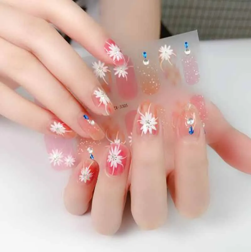 Women Girls Waterproof Full Cover Nail Stickers Decals 3D Drill Flowers Transfer Sticker Manicure Nail Art Decoration Nail Wraps
Women Girls Waterproof Full Cover Nail Stickers Decals 3D Drill Flowers Transfer Sticker Manicure Nail Art Decoration Nail Wraps