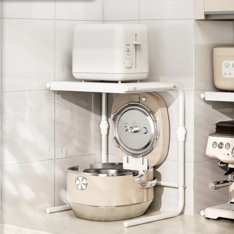 Rice cooker storager retractable rack non-drilling appliance display stand thickened shelving multi-functional kitchen organizer 
Rice cooker storager retractable rack non-drilling appliance display stand thickened shelving multi-functional kitchen organizer