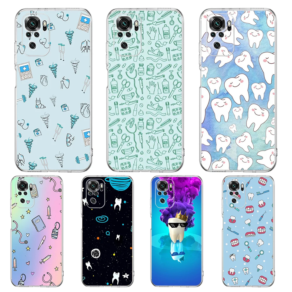 Dentist Tooth Pattern Transparent Phone Case for Redmi 10c Note 11 11T 8A 9A 9C 8 9 10 K40 Plus 12 Pro 4G Soft Cover Shell Capas
Dentist Tooth Pattern Transparent Phone Case for Redmi 10c Note 11 11T 8A 9A 9C 8 9 10 K40 Plus 12 Pro 4G Soft Cover Shell Capas